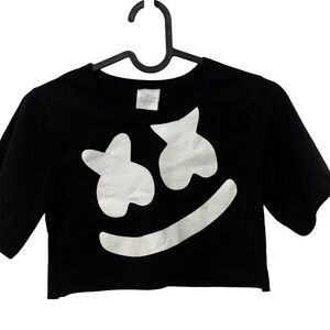 Girls Marshmallow Crop Top Shirt Size Large